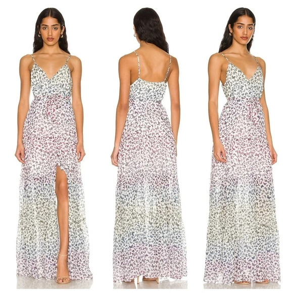 CAMI NYC Naria Dress in Multi Rainbow Butterfly - Picture 2 of 13